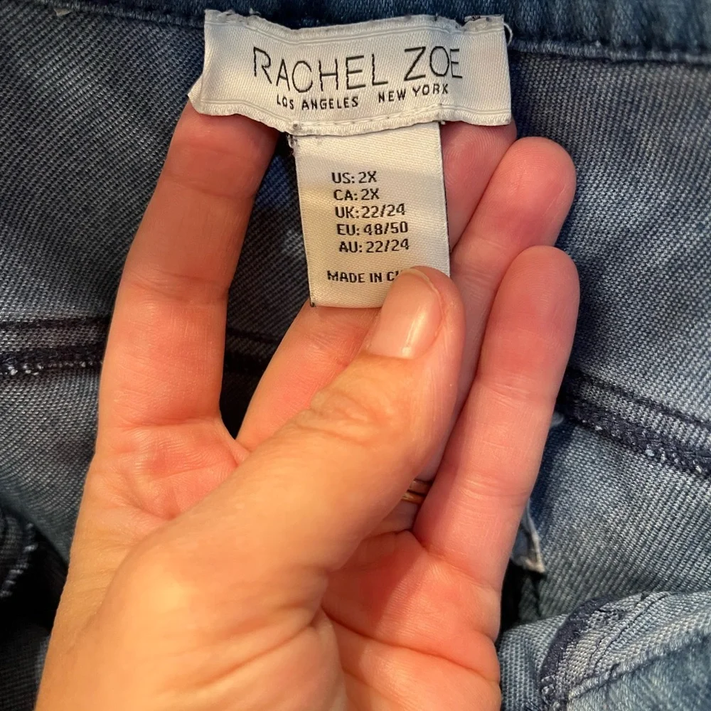 Rachel Zoe 2xl Classic Blue legging stretch Straight Jeans - Picture 4 of 9